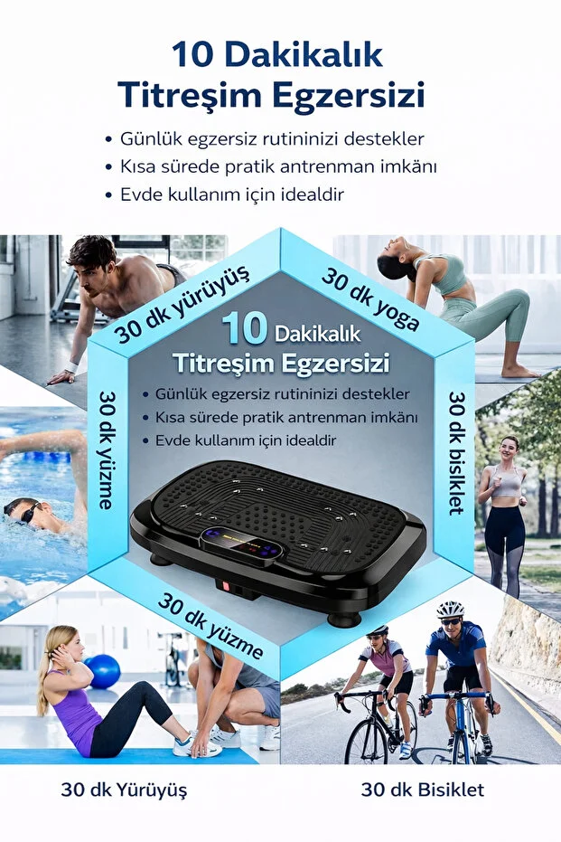 Evde Yüksek Titreşimli Spor Aleti – Cilt Sıkılaştırıcı Egzersiz Masaj Aleti